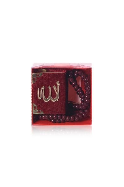Kutulu (Mini Kuran+Tespih) BORDO