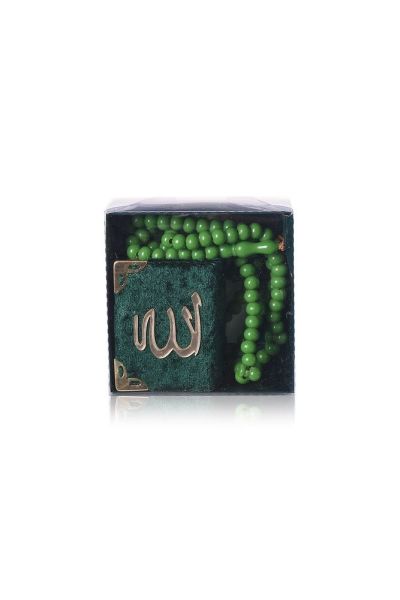 Kutulu (Mini Kuran+Tespih) YEŞİL