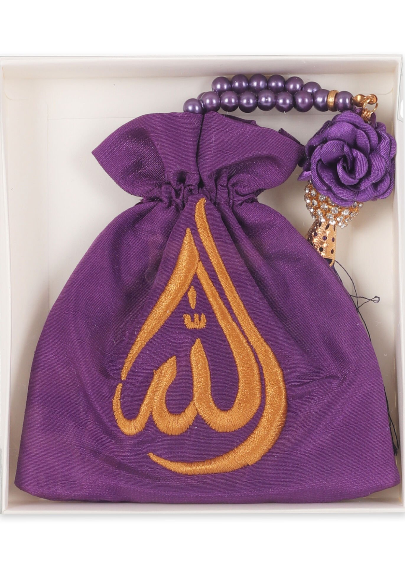 Kutulu İşlemeli Kese+Disko Toplu Tespih MÜRDÜM