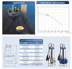 Alarko VXM 12-1 - 1 HP - 220 V - Atık Su ve Yağmur Pompası