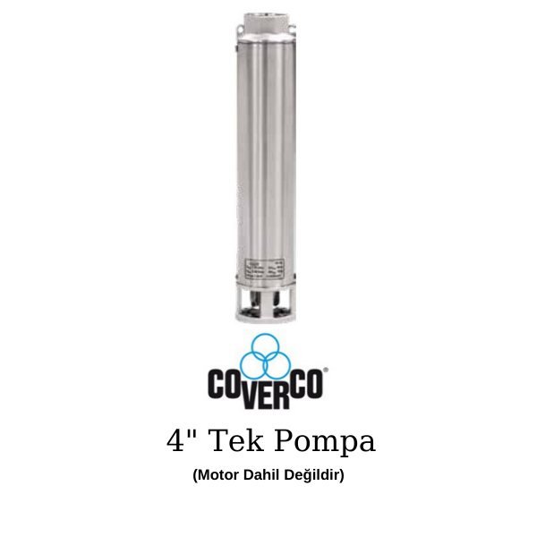 Coverco 4'' 3/15 Tek Dalgıç Pompa - 1.5 Hp