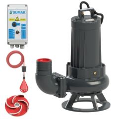 Sumak SDTV 150/4 Vortex Çarklı Foseptik Dalgıç Pompa Trifaze (380V) - 15 Hp