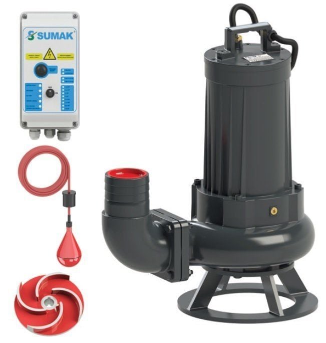 Sumak SDTV 50/4 Döküm Foseptik Dalgıç Pompa -1450 d/d Trifaze (380V) - 5.5 Hp