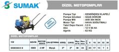 Sumak DSM300/2 D Dizel Motopomp - 4 Hp - 24 mss  m³/h