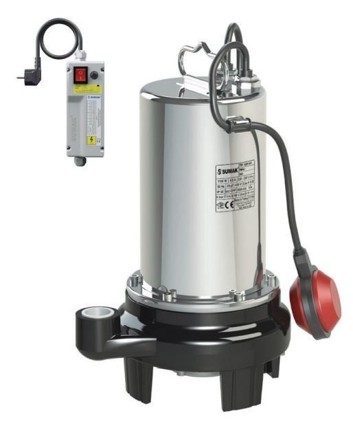 Sumak SDF 15/1 Temiz Su Dalgıç Pompa Monofaze (220V) - 1.5 Hp