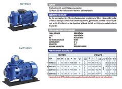Sumak SMT550/3-S Sıcak Su Santrifüj Pompa Trifaze (380V) - 5.5 Hp