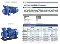 Sumak SM300/4-S Sıcak Su Santrifüj Pompa Monofaze (220V) - 3 Hp