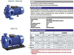 Sumak SMK220-S Çift Kademeli Sıcak Su Santrifüj Pompa Monofaze (220V) - 2.2 Hp