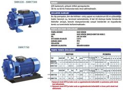 Sumak SMKT750-S Çift Kademeli Sıcak Su Santrifüj Pompa Trifaze (380V) - 7.5 Hp
