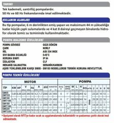 Sumak SM100-P Paslanmaz Çarklı Santrifüj Pompa Monofaze (220V) - 1 Hp