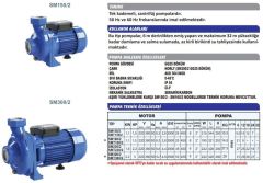 Sumak SM160/2-P Paslanmaz Çarklı Santrifüj Pompa Monofaze (220V) - 1.5 Hp