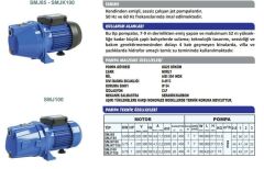 Sumak SMJK 100 Kendinden Emişli Jet Pompa Monofaze (220V) - 1 Hp