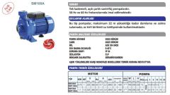 Sumak SMT 150-A Açık Çarklı Santrifüj Pompa Trifaze (380V) - 1.5 Hp