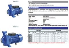 Sumak SM 150/2 Santrifüj Pompa Monofaze (220V) - 1.5 Hp