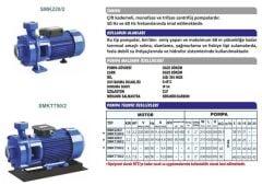 Sumak SMK 220 Çift Kademeli Santrifüj Pompa Monofaze (220V) - 2.2 Hp