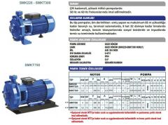 Sumak SMKT 750 Çift Kademeli Santrifüj Pompa Trifaze (380V) - 7.5 Hp