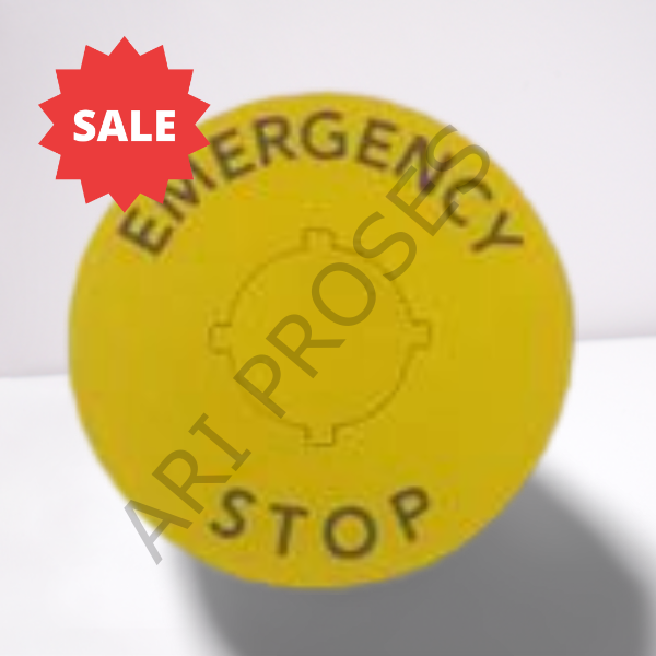 60mm Plastik Acil Durdurma Butonu EMERGENCY Buton Rozeti