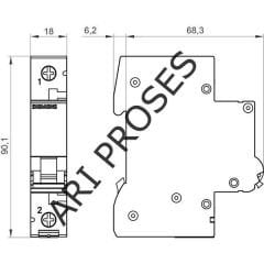 Siemens 5SL6140-7YA C Tipi 40A 1 Faz 6kA Otomatik Sigorta