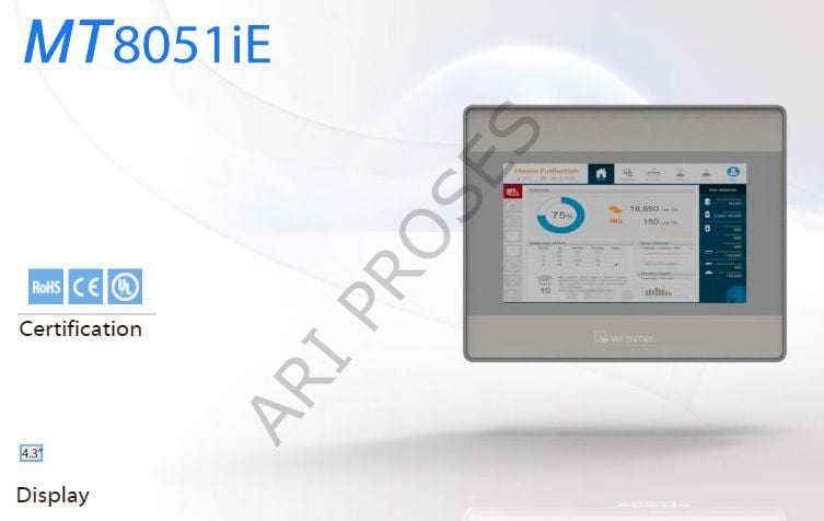 Weintek MT8051iE 4,3'' HMI Panel - Kompakt ve Kullanıcı Dostu Endüstriyel Otomasyon Çözümü