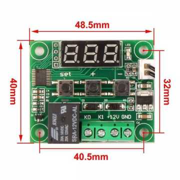 W1209 Rele Çıxışlı Rəqəmsal Termostat - Temperatur Nəzarət Kartı