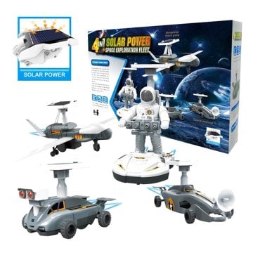Günəş Enerjili Kosmik Space Robot Təlim Dəsti 4'lü