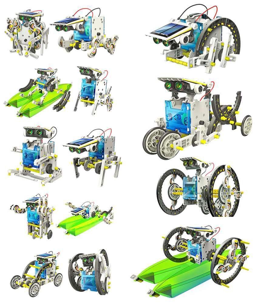 Günəş Enerjili Solar Robot Hazırlama Dəsti İxtiraçı Təcrübə Dəsti 13 in 1