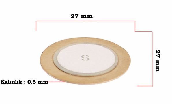 Piezo Disk 27 mm Diametr