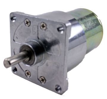 12V 200 RPM 42mm Reduktorlu Kvadrat Flanşlı Qısa DC Motor