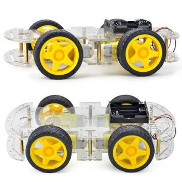 4WD Çoxməqsədli Mobil Robot Platforması - Şəffaf