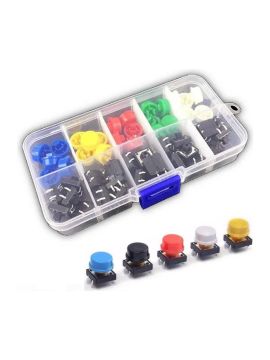 12x12mm Qapaqlı Push Button Dəsti - 25 Ədəd 5 Çeşid