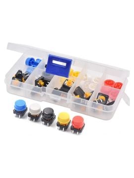 12x12mm Qapaqlı Push Button Dəsti - 25 Ədəd 5 Çeşid
