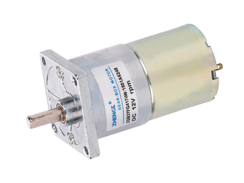 12V 90 RPM 42mm Reduktorlu Kvadrat Flanşlı Qısa DC Motor