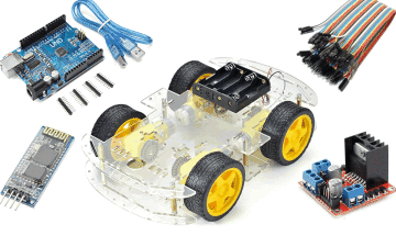 Arduino Bluetooth Robot Dəsti - 4WD