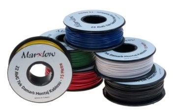 Montaj Kabeli Rulonu - 22AWG 15 metr Çox Damar Mavi