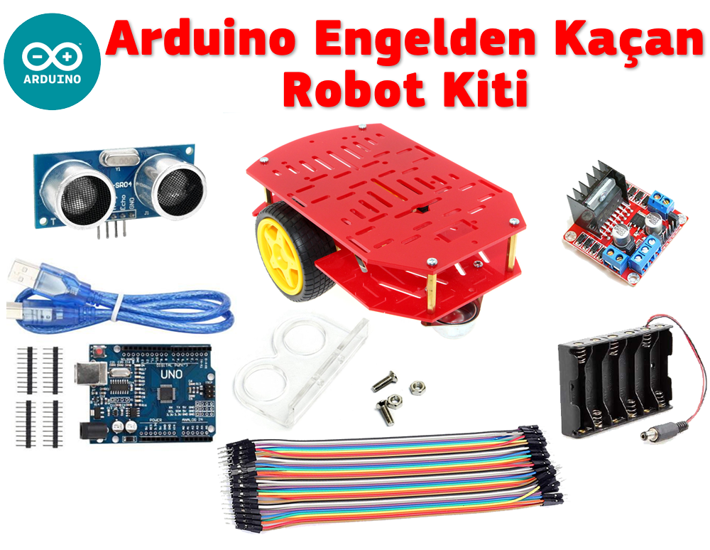 Arduino Maneədən Qaçan Robot Dəsti