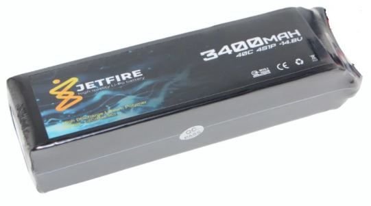 14.8V 3400mAh 40C Li-Po Batareya 4S JetFire Batareya