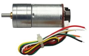 12V 450RPM - Enkoderli 25mm Reduktorlu DC Motor