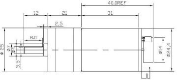 12V 450RPM - Enkoderli 25mm Reduktorlu DC Motor