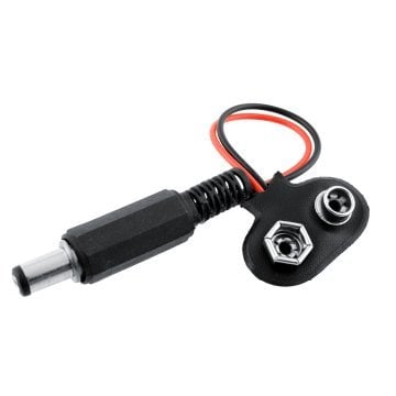 9V Batareya Barrel Dönüşdürücü Kabel - Arduino ilə Uyğun 9V Batareya Klipsi