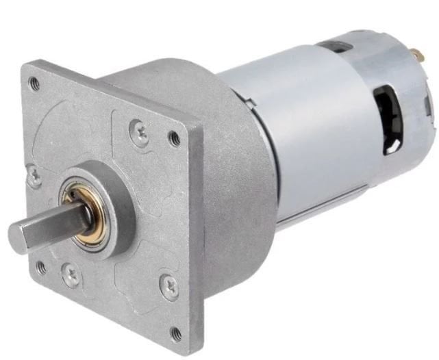 12V 30 RPM 60mm Reduktorlu Kvadrat Flanşlı DC Motor