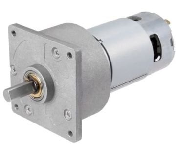 12V 30 RPM 60mm Reduktorlu Kvadrat Flanşlı DC Motor