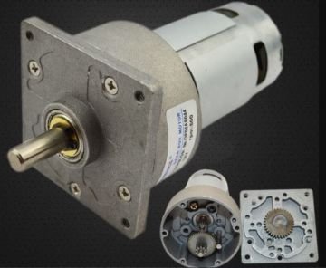 12V 30 RPM 60mm Reduktorlu Kvadrat Flanşlı DC Motor