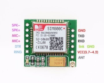 SIM800C Mini GSM/GPRS Modulu - IMEI Qeydiyyatlı