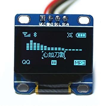 0.96 inch I2C OLED Ekran 128x64 Mavi