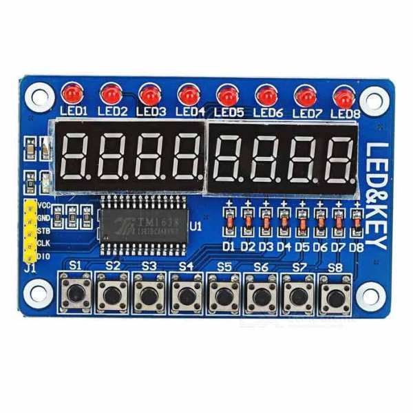 TM1638 Modul Key Display AVR Arduino 8-Bit Rəqəmsal LED Kartı