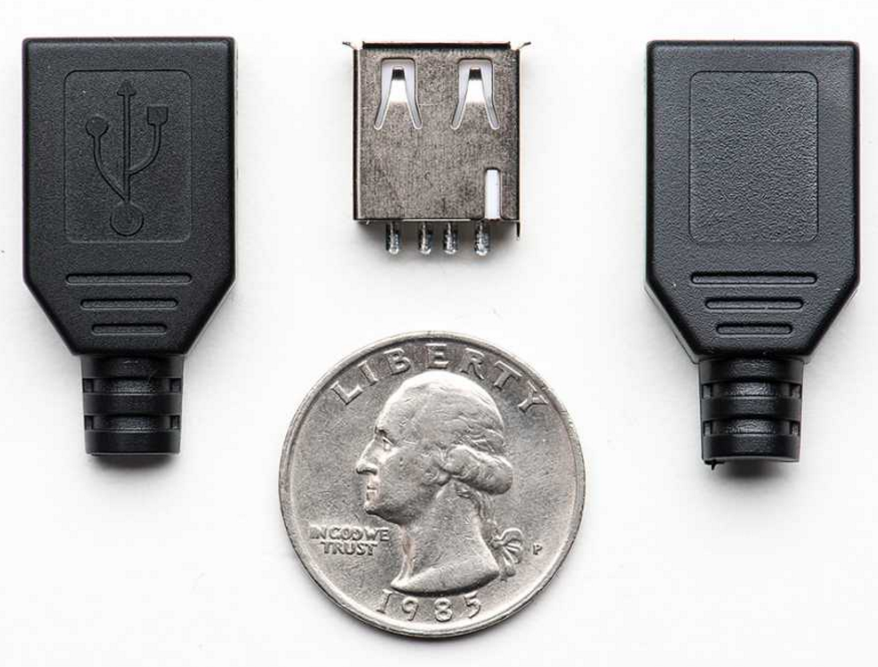 USB A Növü Örtüklü Soket - Dişi