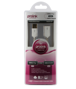 Prolink PMM367-0200 USB-A - USB-A soket Kabel - 2 metr