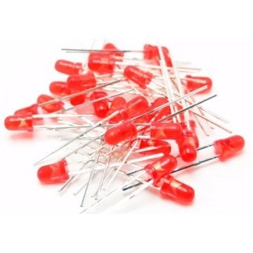 5mm Qırmızı LED Paketi - 10 Ədəd