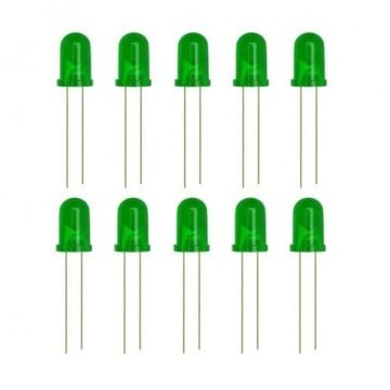 5mm Yaşıl LED Paketi - 10 Ədəd