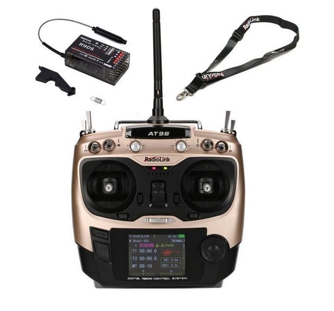 Radiolink AT9S Pro 2.4G 12 Kanal DSSS FHSS Pult və 9 Kanal R9DS Alıcı